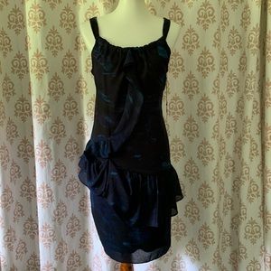 Simply Vera Wang blue ruffled dress 10 NWT